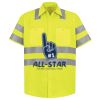 Men's High Visibility Safety Short Sleeve Work Shirt Thumbnail