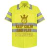 Men's High Visibility Safety Short Sleeve Work Shirt Thumbnail