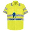 Men's High Visibility Safety Short Sleeve Work Shirt Thumbnail