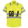 Men's High Visibility Safety Short Sleeve Work Shirt Thumbnail