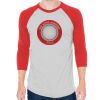 Unisex 50/50 Raglan Three-Quarter Sleeve Tee Thumbnail