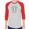 Unisex 50/50 Raglan Three-Quarter Sleeve Tee Thumbnail