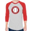 Unisex 50/50 Raglan Three-Quarter Sleeve Tee Thumbnail