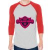 Unisex 50/50 Raglan Three-Quarter Sleeve Tee Thumbnail