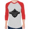Unisex 50/50 Raglan Three-Quarter Sleeve Tee Thumbnail