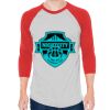 Unisex 50/50 Raglan Three-Quarter Sleeve Tee Thumbnail