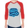 Unisex 50/50 Raglan Three-Quarter Sleeve Tee Thumbnail