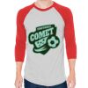 Unisex 50/50 Raglan Three-Quarter Sleeve Tee Thumbnail