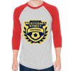 Unisex 50/50 Raglan Three-Quarter Sleeve Tee Thumbnail