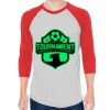 Unisex 50/50 Raglan Three-Quarter Sleeve Tee Thumbnail