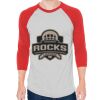 Unisex 50/50 Raglan Three-Quarter Sleeve Tee Thumbnail
