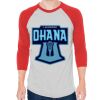 Unisex 50/50 Raglan Three-Quarter Sleeve Tee Thumbnail