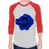 Unisex 50/50 Raglan Three-Quarter Sleeve Tee Thumbnail