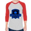 Unisex 50/50 Raglan Three-Quarter Sleeve Tee Thumbnail