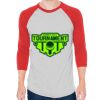 Unisex 50/50 Raglan Three-Quarter Sleeve Tee Thumbnail