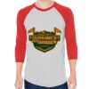 Unisex 50/50 Raglan Three-Quarter Sleeve Tee Thumbnail