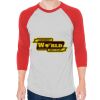 Unisex 50/50 Raglan Three-Quarter Sleeve Tee Thumbnail