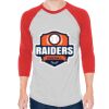 Unisex 50/50 Raglan Three-Quarter Sleeve Tee Thumbnail