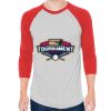 Unisex 50/50 Raglan Three-Quarter Sleeve Tee Thumbnail