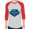 Unisex 50/50 Raglan Three-Quarter Sleeve Tee Thumbnail