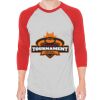 Unisex 50/50 Raglan Three-Quarter Sleeve Tee Thumbnail