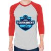 Unisex 50/50 Raglan Three-Quarter Sleeve Tee Thumbnail