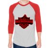 Unisex 50/50 Raglan Three-Quarter Sleeve Tee Thumbnail