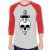 Unisex 50/50 Raglan Three-Quarter Sleeve Tee Thumbnail
