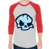 Unisex 50/50 Raglan Three-Quarter Sleeve Tee Thumbnail