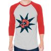 Unisex 50/50 Raglan Three-Quarter Sleeve Tee Thumbnail