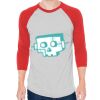 Unisex 50/50 Raglan Three-Quarter Sleeve Tee Thumbnail