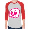 Unisex 50/50 Raglan Three-Quarter Sleeve Tee Thumbnail