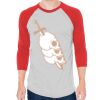 Unisex 50/50 Raglan Three-Quarter Sleeve Tee Thumbnail