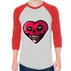 Unisex 50/50 Raglan Three-Quarter Sleeve Tee Thumbnail