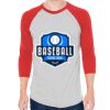 Unisex 50/50 Raglan Three-Quarter Sleeve Tee Thumbnail