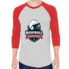 Unisex 50/50 Raglan Three-Quarter Sleeve Tee Thumbnail