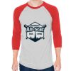 Unisex 50/50 Raglan Three-Quarter Sleeve Tee Thumbnail