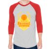 Unisex 50/50 Raglan Three-Quarter Sleeve Tee Thumbnail