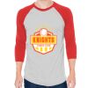 Unisex 50/50 Raglan Three-Quarter Sleeve Tee Thumbnail