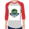 Unisex 50/50 Raglan Three-Quarter Sleeve Tee Thumbnail