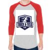 Unisex 50/50 Raglan Three-Quarter Sleeve Tee Thumbnail