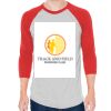 Unisex 50/50 Raglan Three-Quarter Sleeve Tee Thumbnail