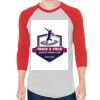 Unisex 50/50 Raglan Three-Quarter Sleeve Tee Thumbnail