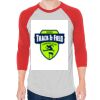 Unisex 50/50 Raglan Three-Quarter Sleeve Tee Thumbnail