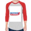 Unisex 50/50 Raglan Three-Quarter Sleeve Tee Thumbnail
