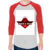 Unisex 50/50 Raglan Three-Quarter Sleeve Tee Thumbnail