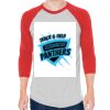 Unisex 50/50 Raglan Three-Quarter Sleeve Tee Thumbnail