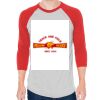 Unisex 50/50 Raglan Three-Quarter Sleeve Tee Thumbnail