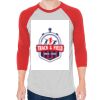 Unisex 50/50 Raglan Three-Quarter Sleeve Tee Thumbnail