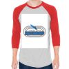 Unisex 50/50 Raglan Three-Quarter Sleeve Tee Thumbnail